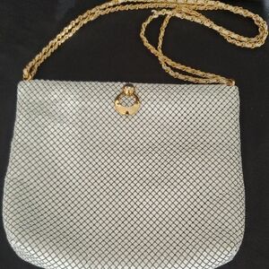 Whiting & Davis Gold and White Women's Bag